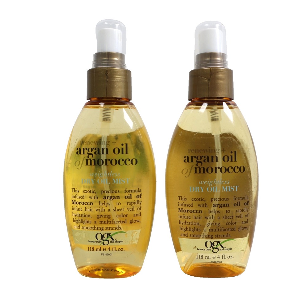2 PACK OGX Renewing + Argan Oil of Morocco Weightless Healing Dry Oil Mist